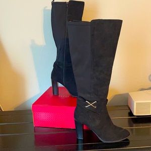 Kelly & Katie heeled, black suede boots